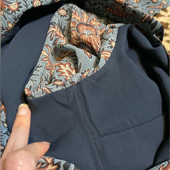 Cabi Provincial Tunic Dress 3295 Blue Floral Paisley Long Sleeve Boho Size M EUC - Picture 7 of 9